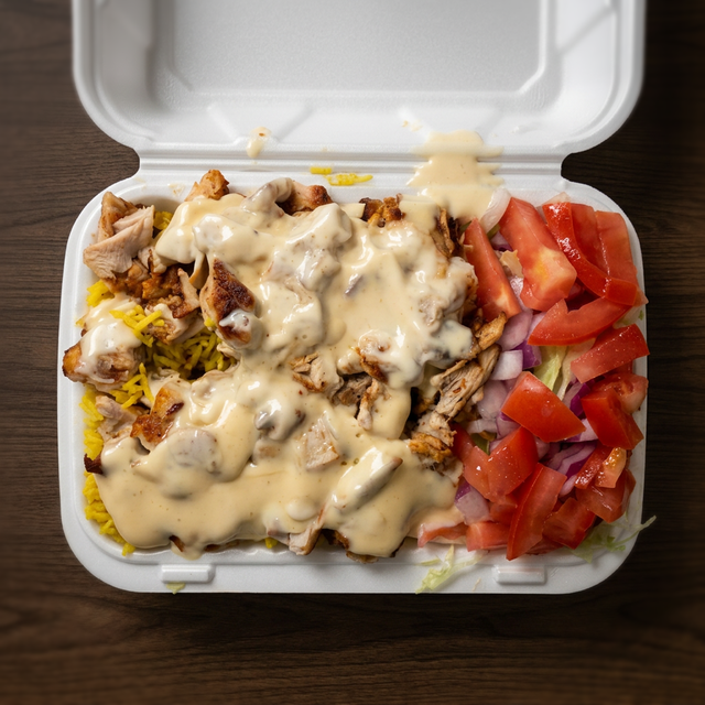 Regular Chicky's Over Rice.