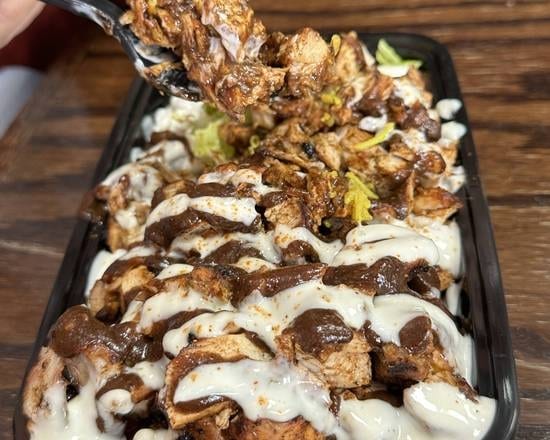 Jerk Chicken Over Rice.